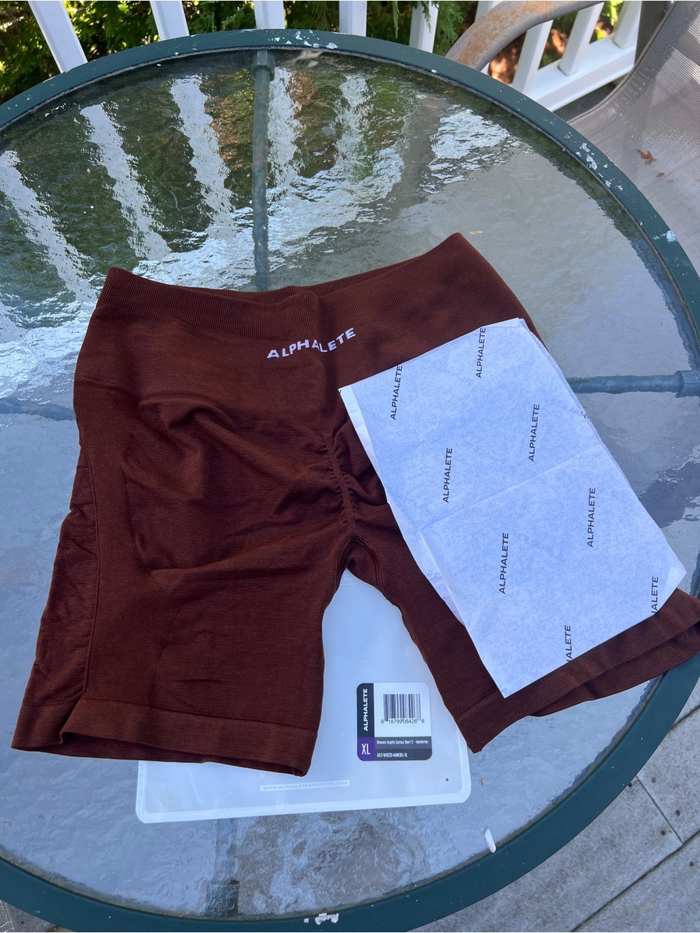 Alphalete Amplify Contour Size XL Shorts- Manhattan Brown- NWT